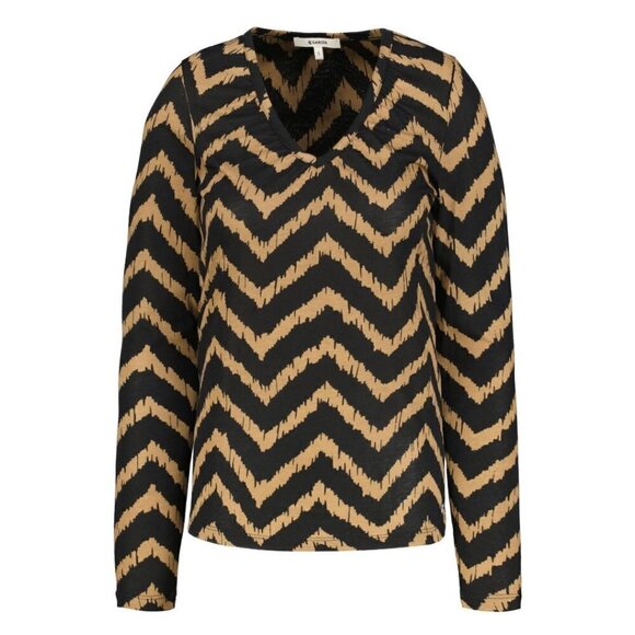NWT GARCIA Golden Brown & Black Chevron Top - Picture 6 of 6